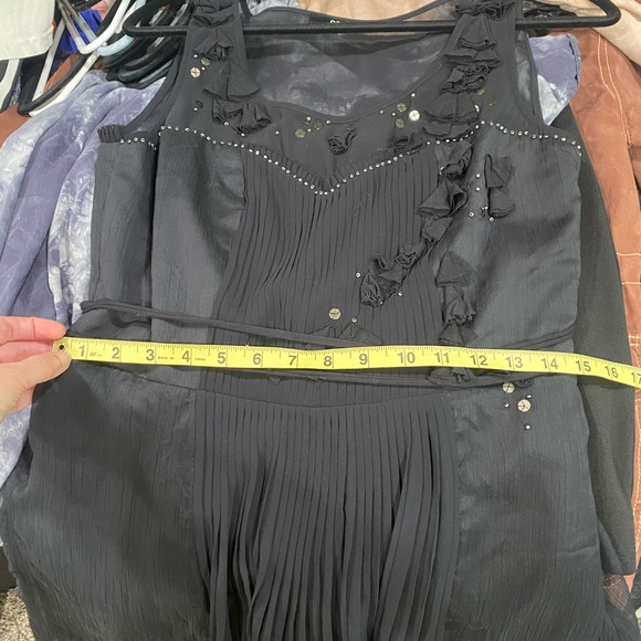 Oasis Black Embellished Midi Dress - Picture 9 of 10